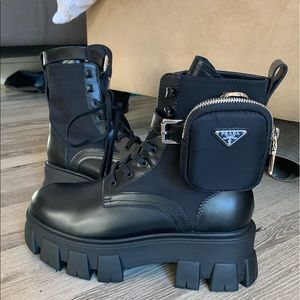 Prada combat boots